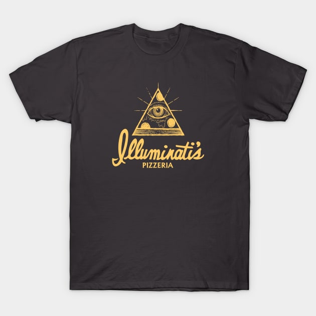 Illuminati's Pizzeria T-Shirt by BeezleBubRoss